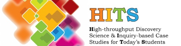HTIS in orange, yellow, green, and blue font with black outline
High-throughput Discovery Science & Inquiry-based Case Studies for Today's Students. 
On the left, yellow, green, purple, blue, and red squares.