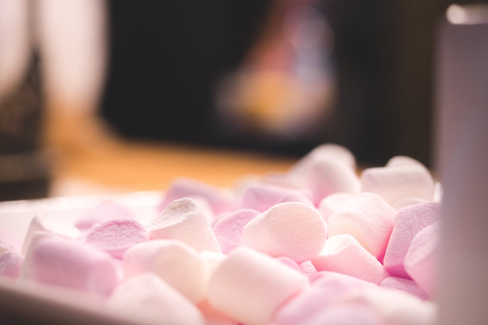 Pink and white marshmallows