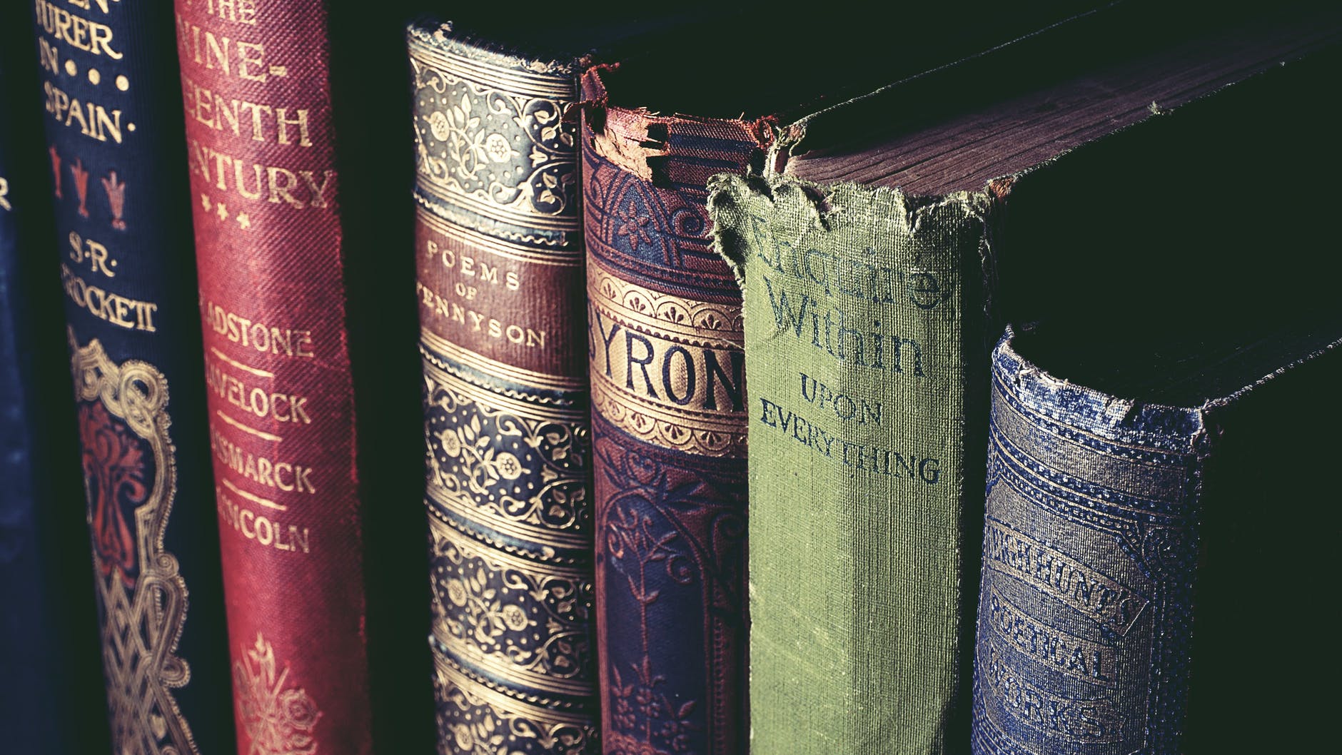 row of books