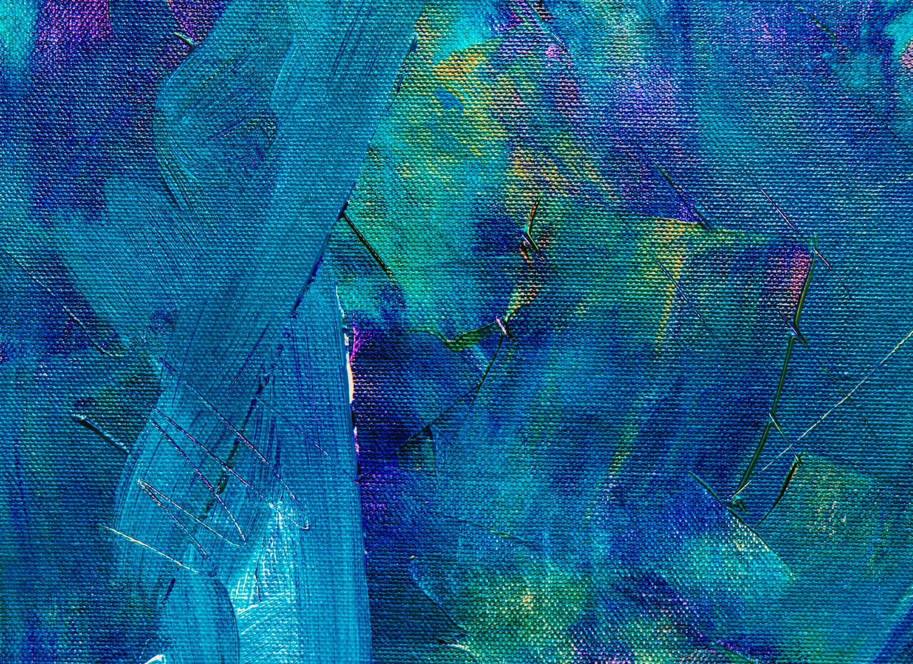 blue and green canvas