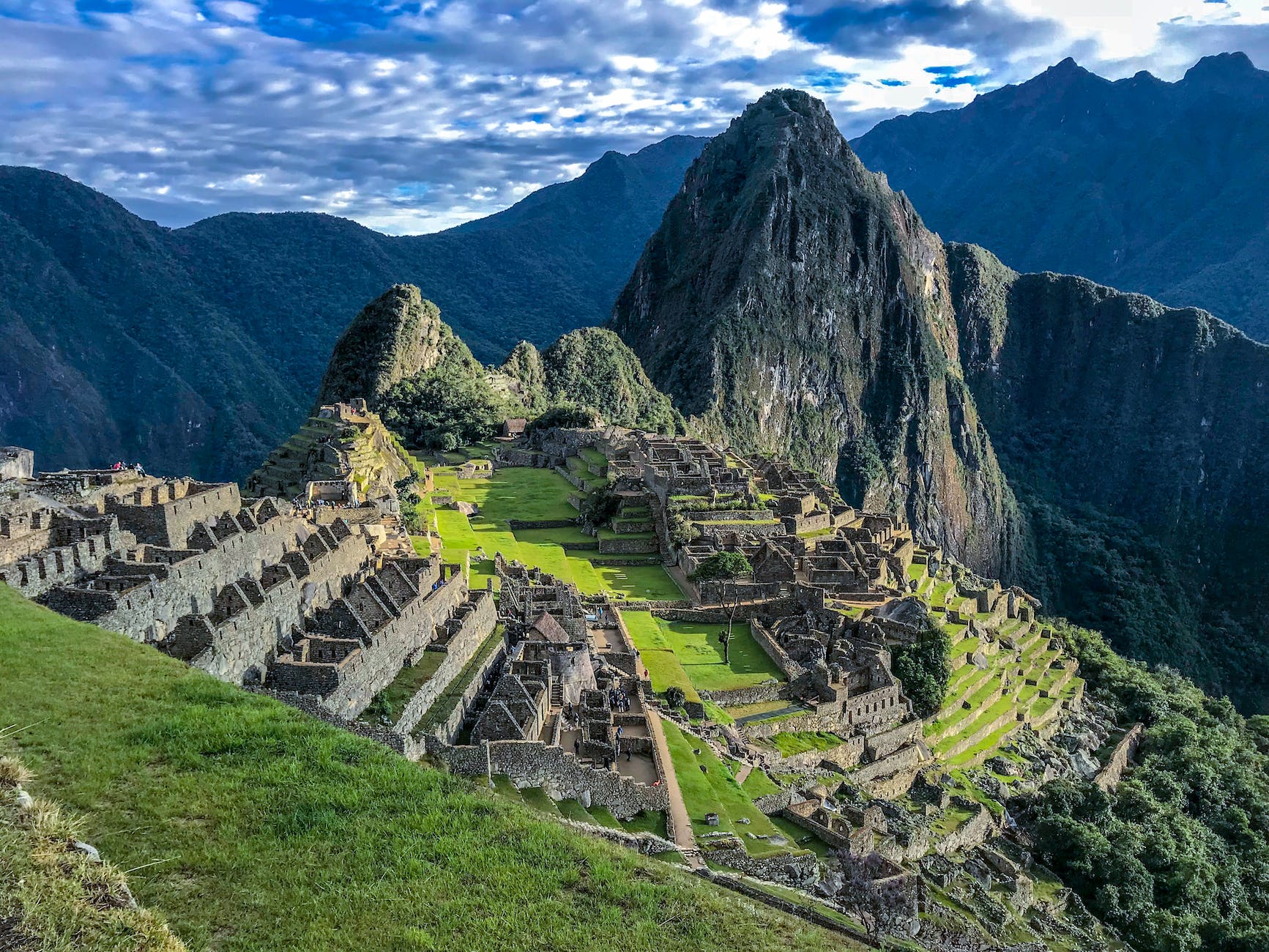 Aerial photo of Machu Pichu