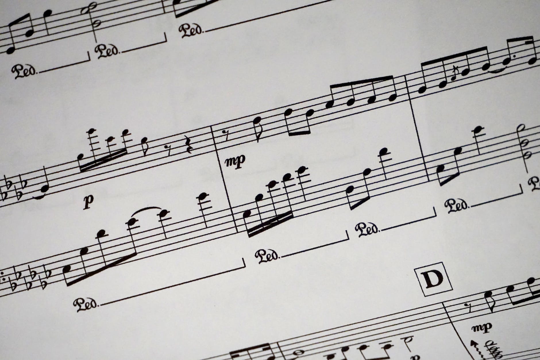 music notes and sheet music