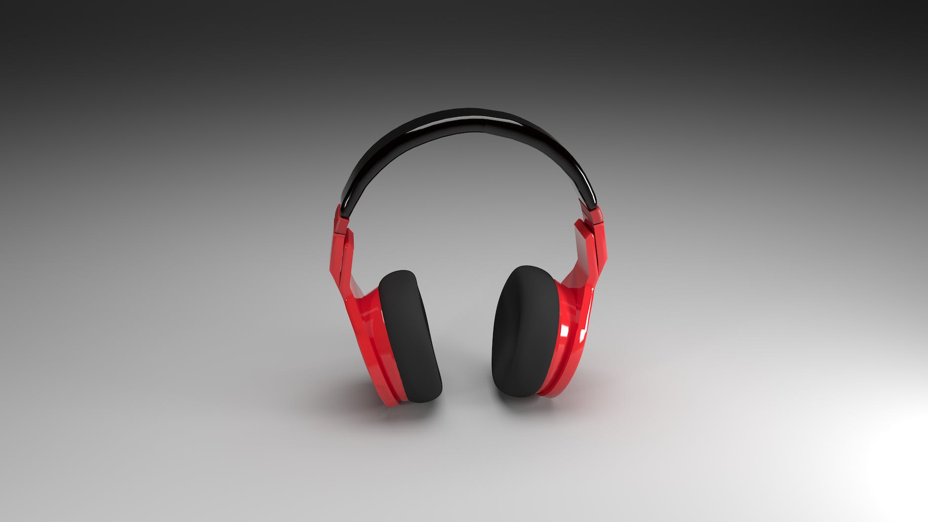 Black and red earphones