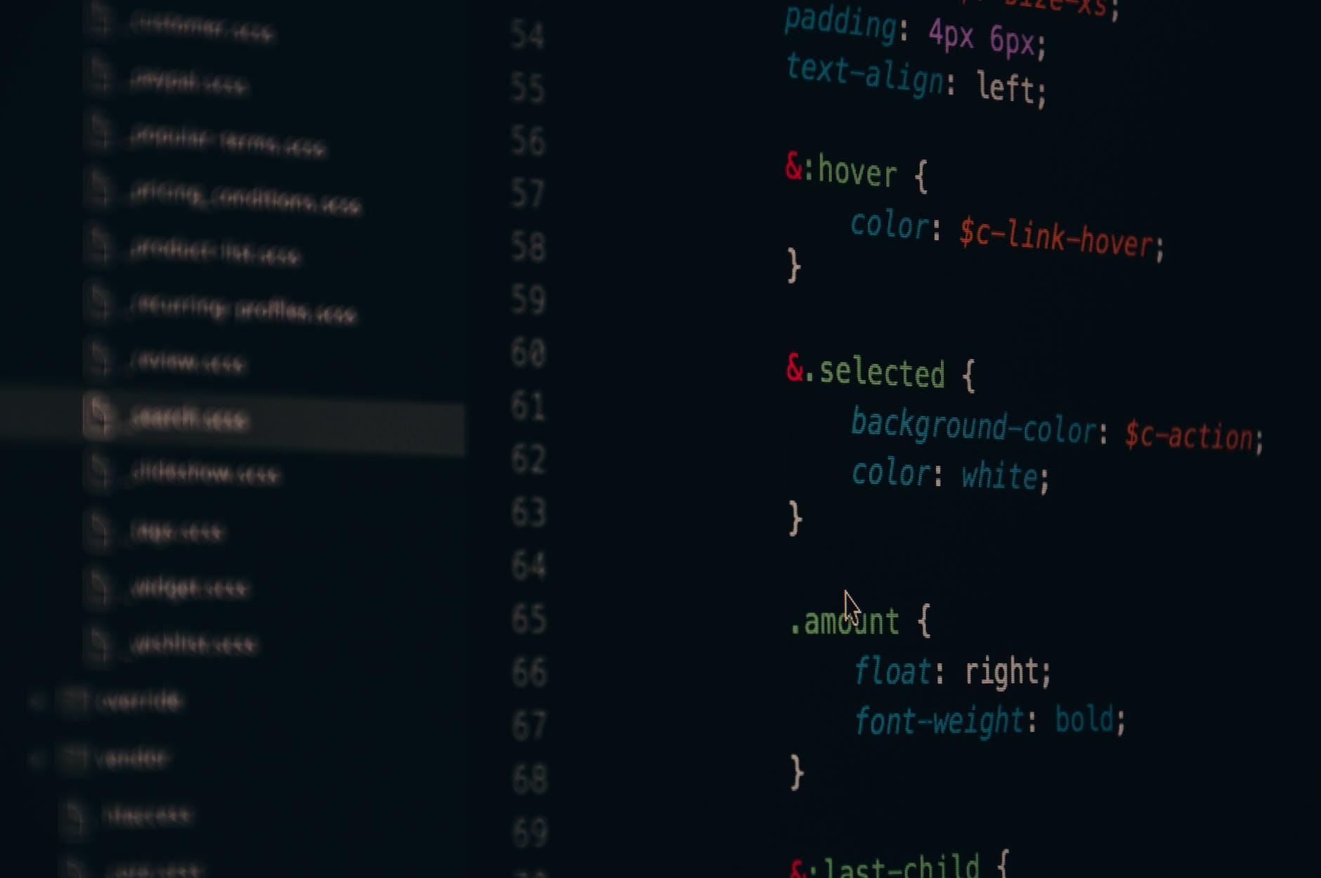code on screen