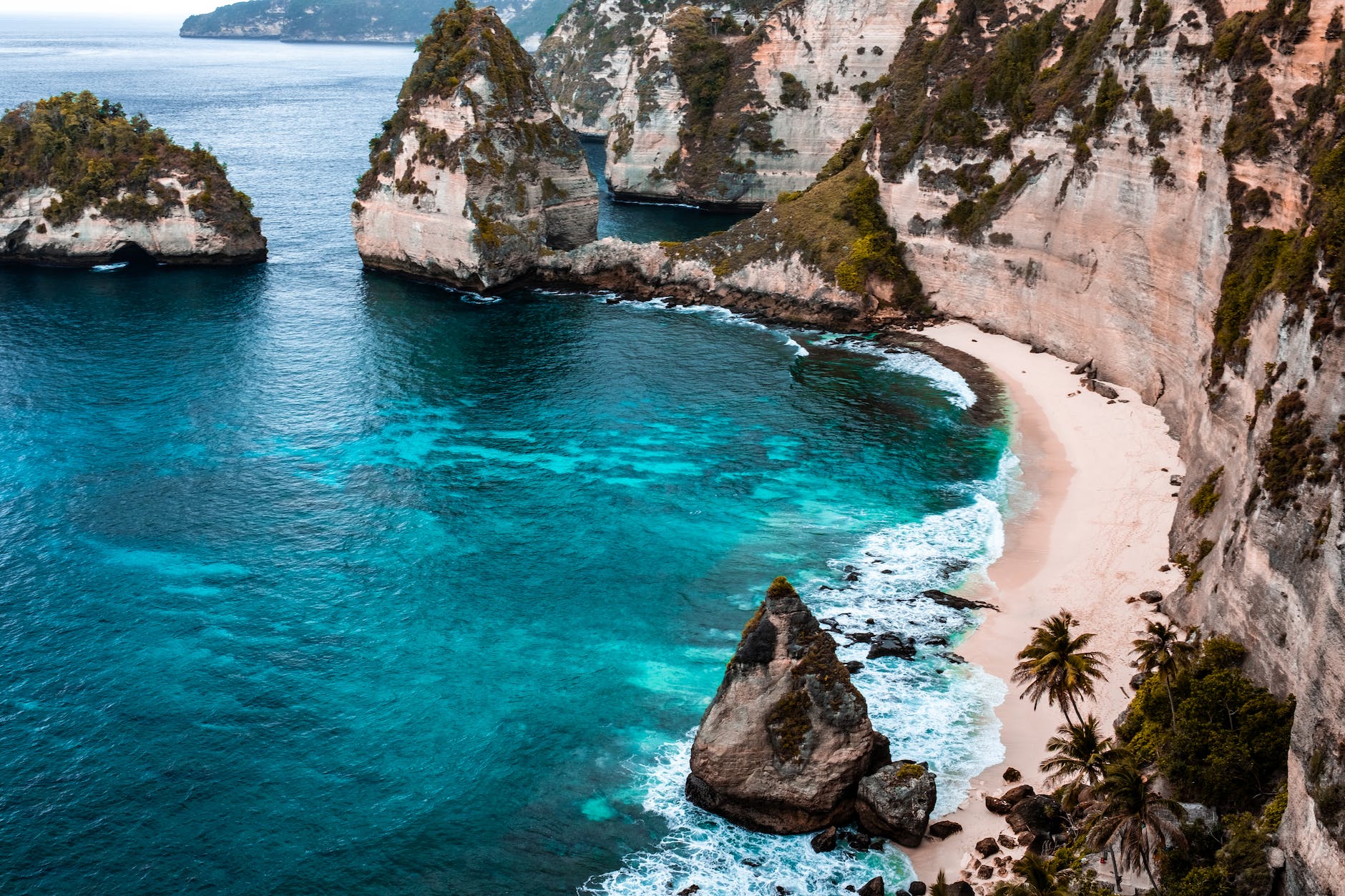 High angle photo of beach