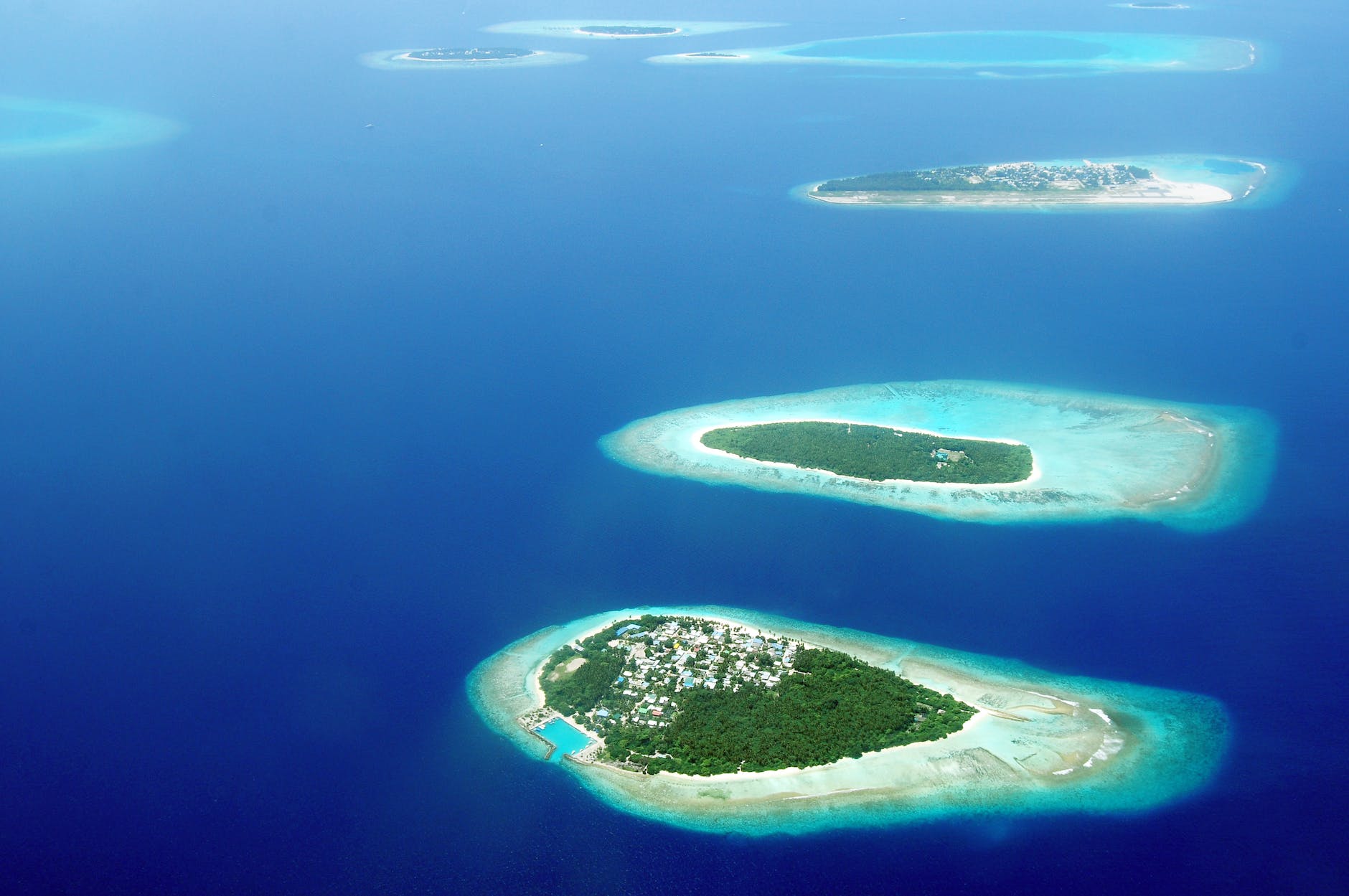 aerial view of islands