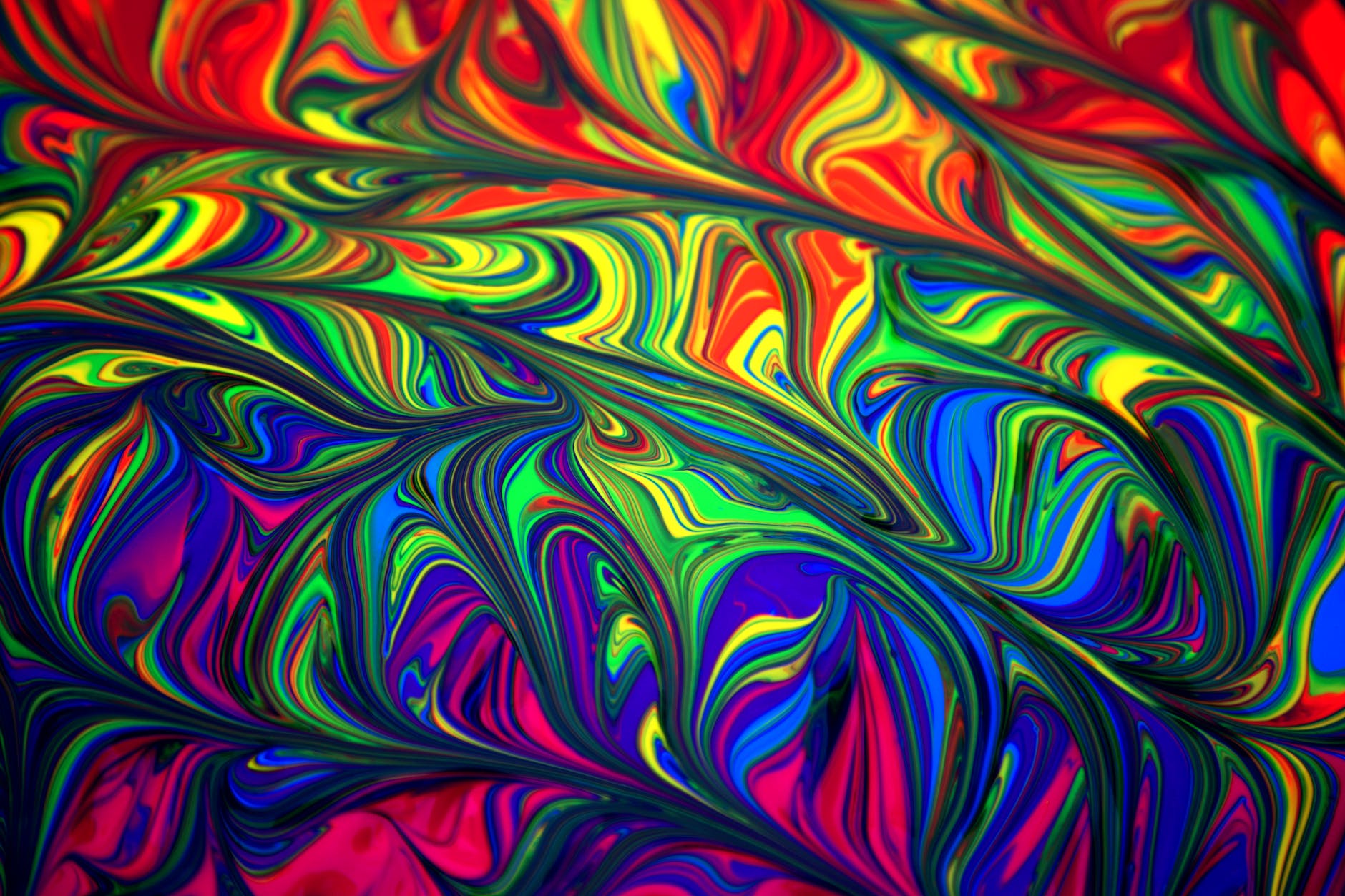 blue, green, and red abstract illustration