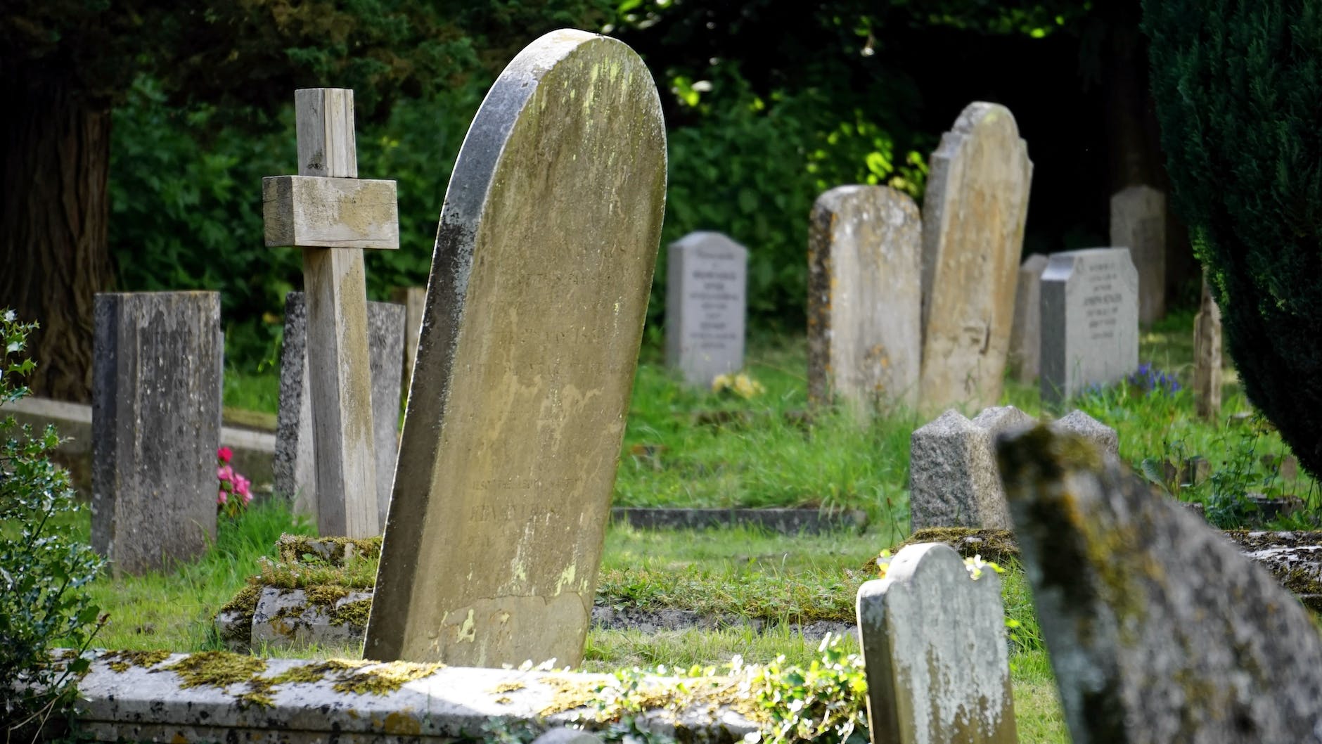 concrete tombstones