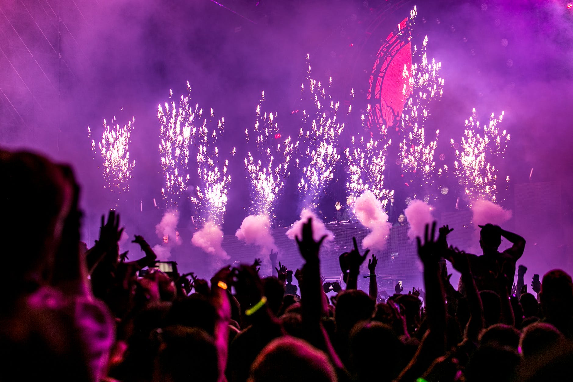 view from the crowd of performance