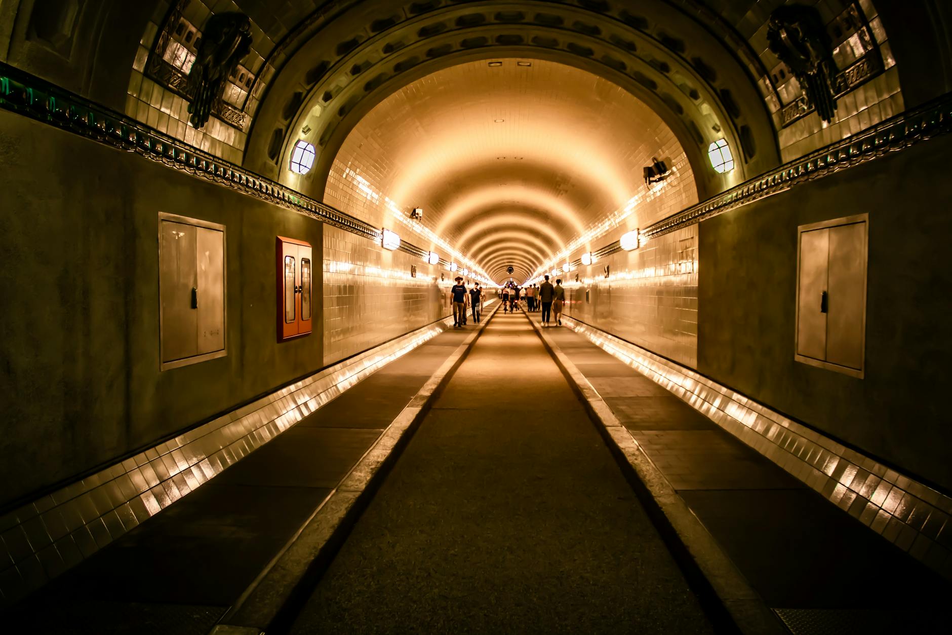 tunnel with lights