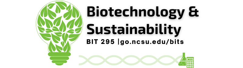 BIT 295 Biotechnology & Sustainability logo