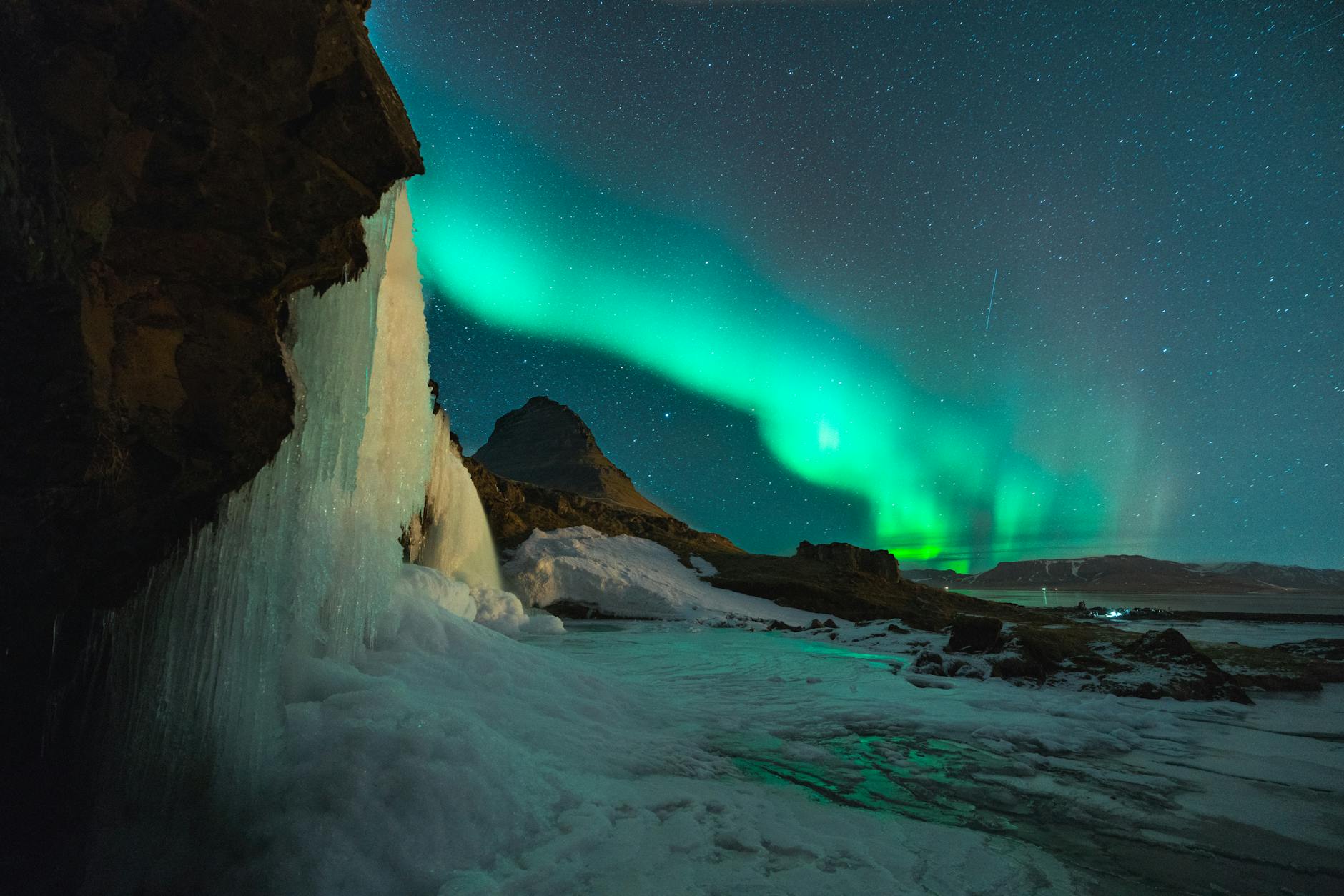 iceberg in the Arctic at night