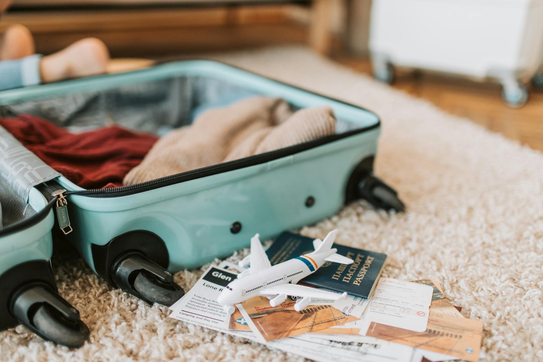 open suitcase