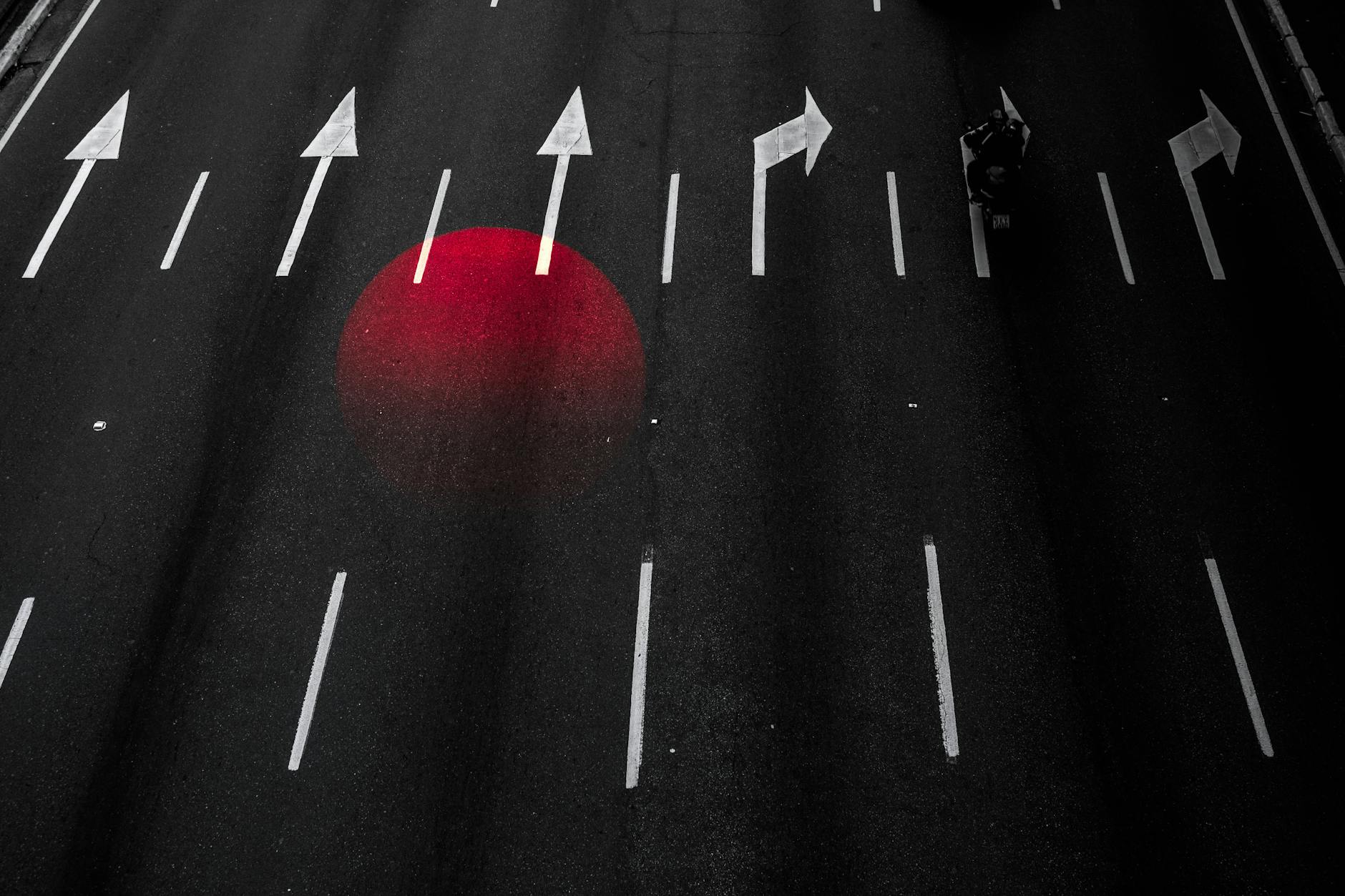 road with arrows